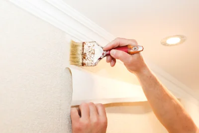 Pose de papier peint à Ruca — revêtements muraux et toiles de verre